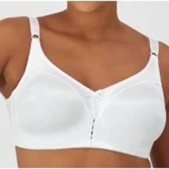 Bali Women's Double Support Wire-Free Bra, White 38DD #3820 - Picture 1 of 5